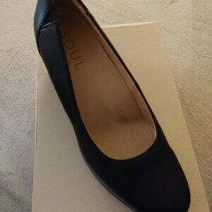 BNIB Soul Naturalizer About Time Wedge Pump Black Size 10M Womens Shoe